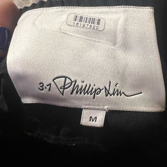 3.1 Phillip Lim womens Denim Combo Pants with drawstring size medium - Picture 11 of 11